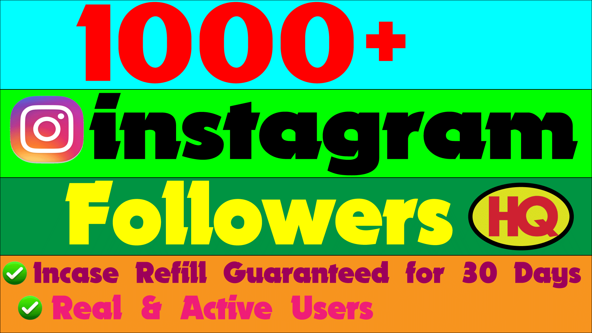 11190I will give you Add 1,000 followers + 1,000 likes + 5k videos views Real High Quality Instagram followers/likes/views