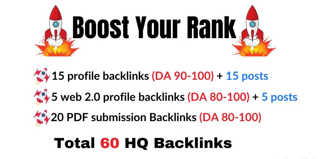 1335060 HQ backlinks, Profile backlinks, web 2.0, PDF submission with post