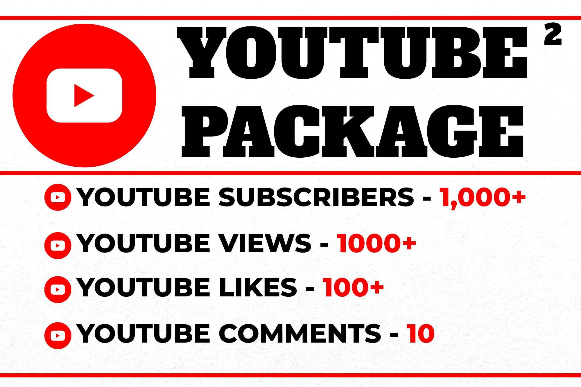 80723Achieve 5,000+ YouTube Views, 500+ Likes, 10+ Comments and 20+ Subscribers with Organic Promotion!