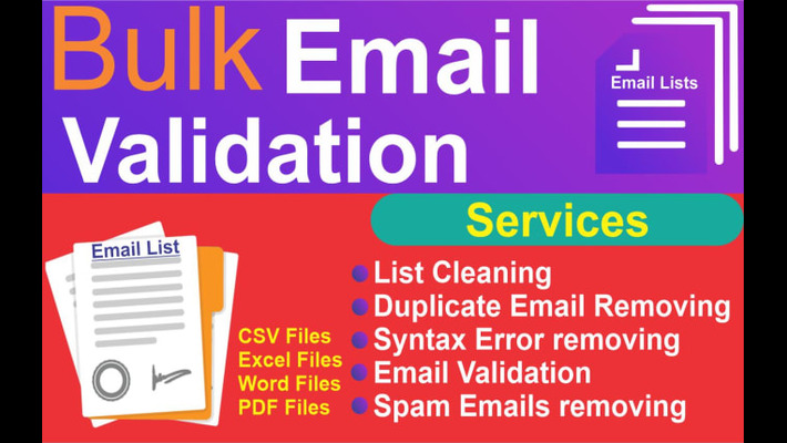 141633I Will Do 20,000 Email Validation, Verification and Email List Cleaning