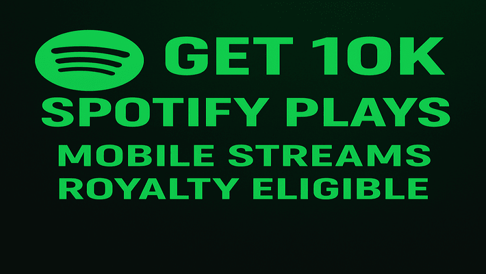 282143Provide 100K Spotify Plays USA, high quality, royalties eligible, TIER 1 countries, active user, non-drop, and lifetime guaranteed