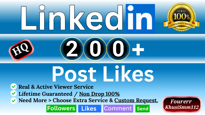 279104Promote 200+ Linkedin Comments from HQ Real Active Users, non drop Guaranteed