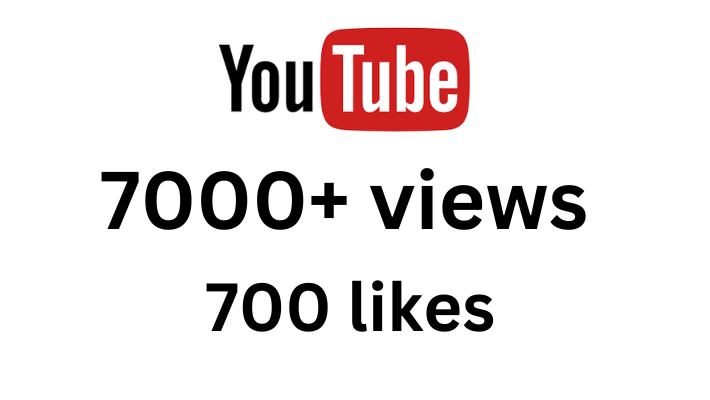 45468You will get 7000 YouTube views & 700+ likes l Organic YouTube views non drop life time