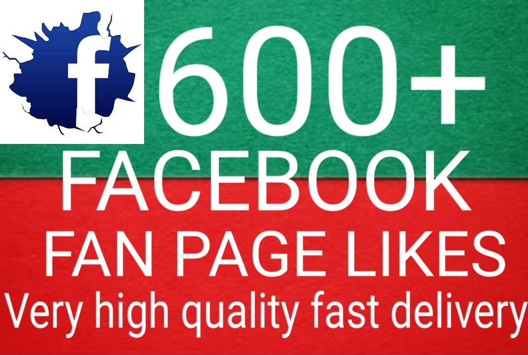 I will Promote 600+ Facebook Fan Page Likes high quality and fast delivery