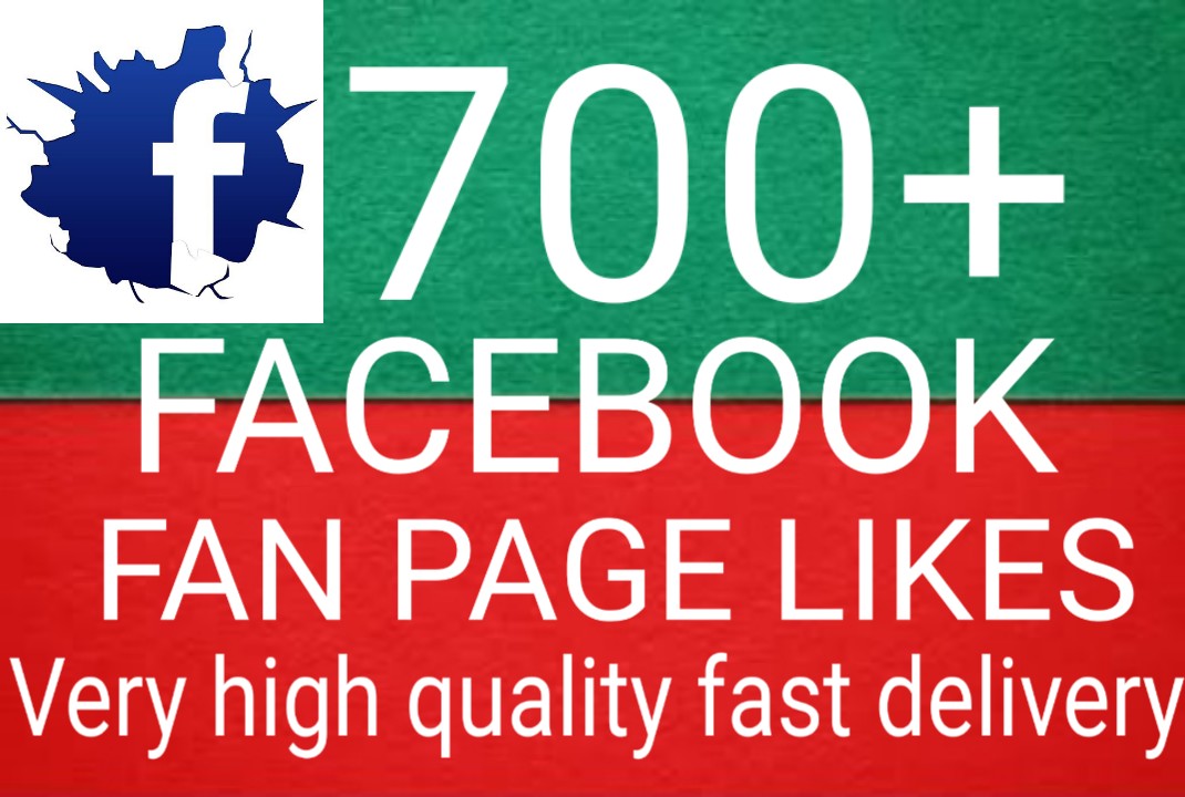 I will Promote 700+ Facebook Fan Page Likes high quality and fast delivery