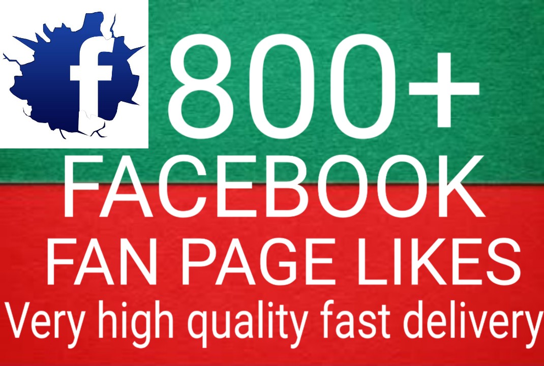 I will Promote 800+ Facebook Fan Page Likes high quality and fast delivery