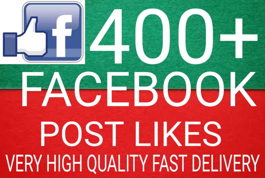 I will Promote 400+ Facebook Post Likes high quality and fast delivery