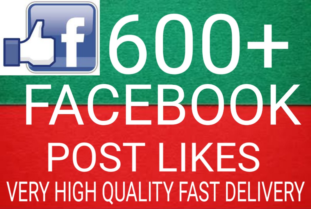 I will Promote 600+ Facebook Post Likes high quality and fast delivery