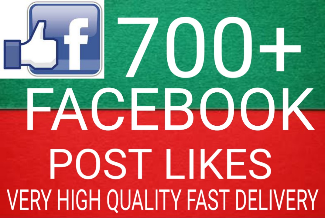 I will Promote 700+ Facebook Post Likes high quality and fast delivery