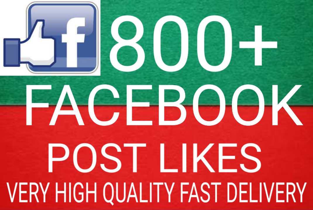 I will Promote 800+ Facebook Post Likes high quality and fast delivery