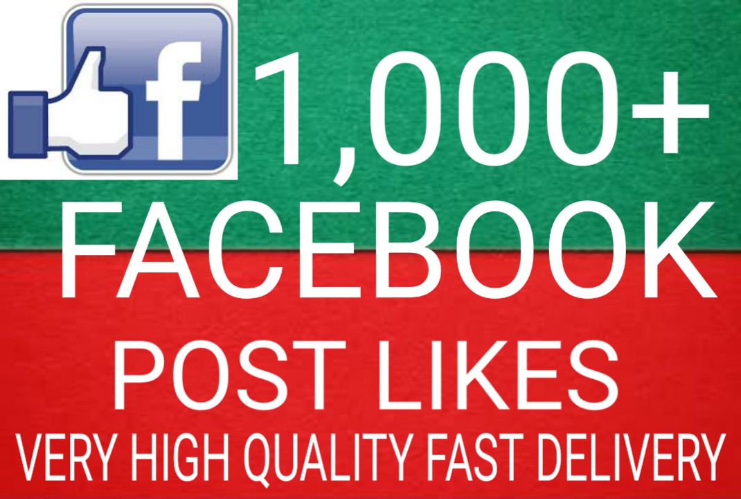 I will Promote 1,000+ Facebook post Likes high quality and fast delivery