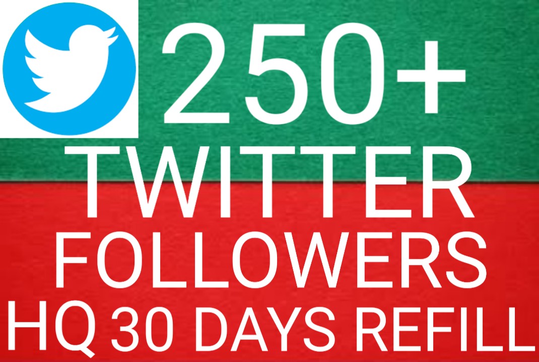 I will give you  Add 250+ twitter followers 100%  Real followers high quality [Instant Start]