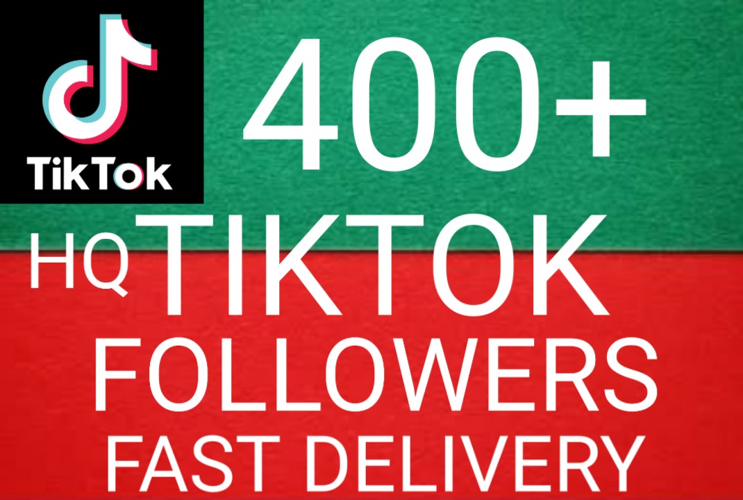 I will give you 400+ TikTok followers Non Drop & High Retention – Instant Start