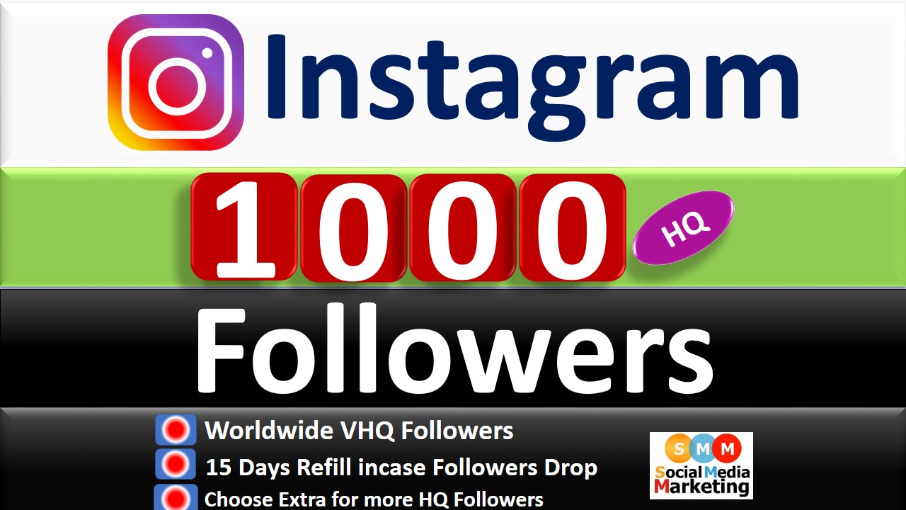 Get Instant 3000+ Instagram HQ Followers Real & Active Users, Refill Guaranteed incase Followers Drop