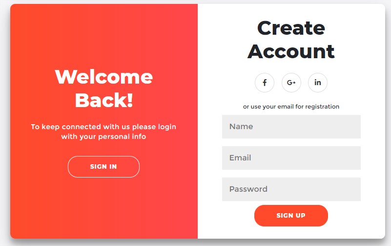 I will create awesome Modern Animated login signup in html,CSS, JavaScript form