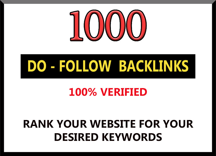Provide 1000 do-follow back links for $4