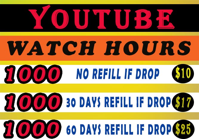 Organic 1000 Hours  YouTube  Watch Time Video Views