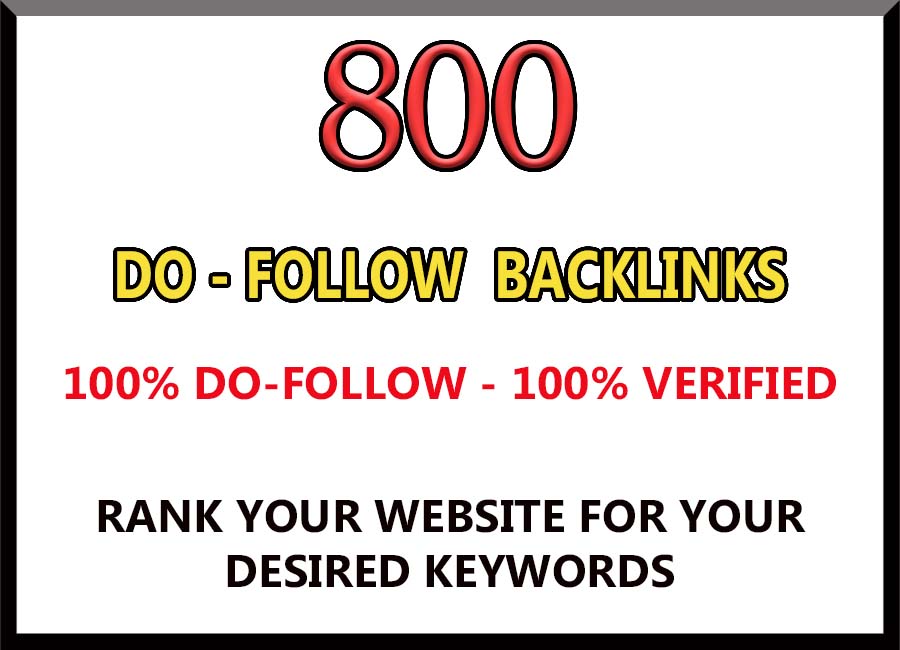 Provide 800 DoFollow back links for $4