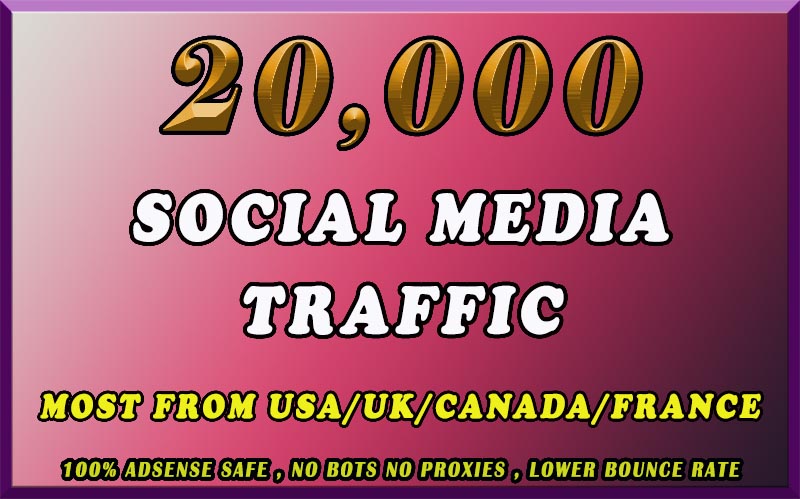 20000 Real Organic visitors from google, yahoo etc..