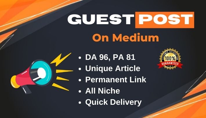 Guest Post on Medium.com DA 96 PA 81 and Huge traffic