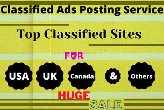 I will post free classified ads manually