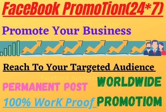 I will do facebook promotion and marketing of any business product worldwide