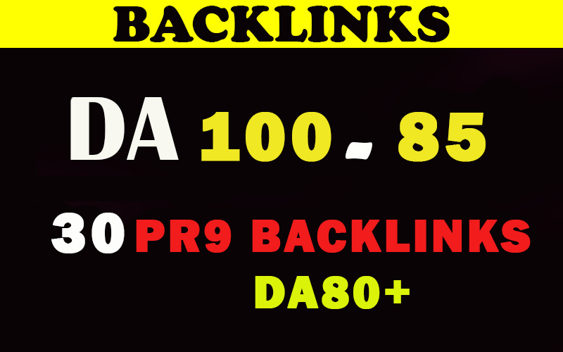 Manually Do 30 Pr9 DA 80+ Safe SEO High Authority Backlinks for $6