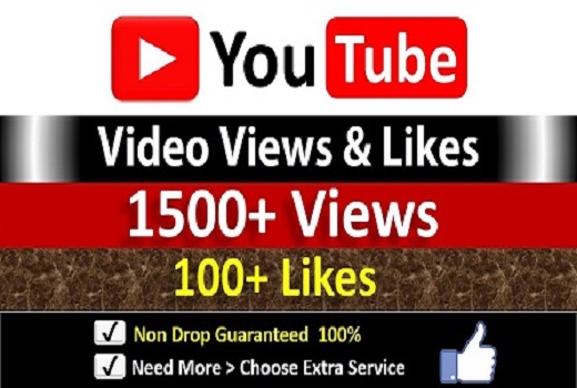 Get Instant 2000+ YouTube Video Views + 100 Likes to REAL Viewers, Non-Drop / incase Life Time Refill Guarantee