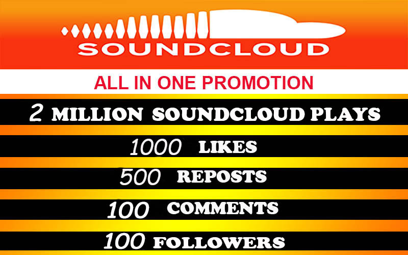 2Million SOUDCLOUD PLAYS and all in one for $12