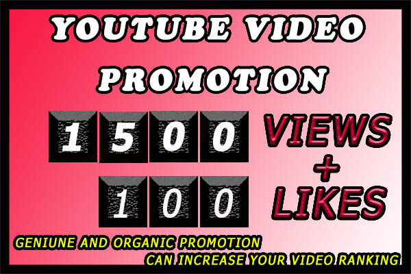 1500 High Retention Youtube Video Views with free 100 likes