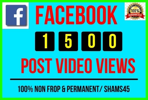 Get Instant 15000+ Real Facebook Post Views, all are Non-drop and Lifetime permanent