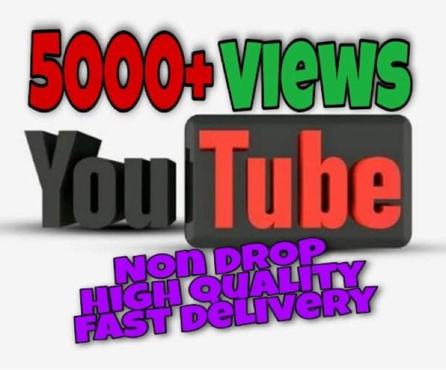 Get 5000+ Views on YouTube. Non drop & Fast.
