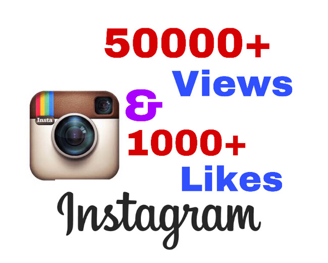 I will add 50000+ Video views & 1000+ likes on Instagram video post !