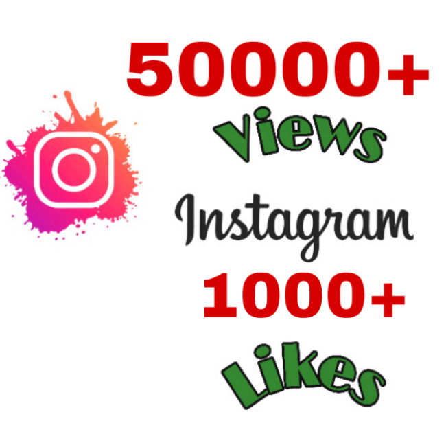 I will add 50000+ Views & 1000+ Likes on Instagram video post . Non drop & Fast .