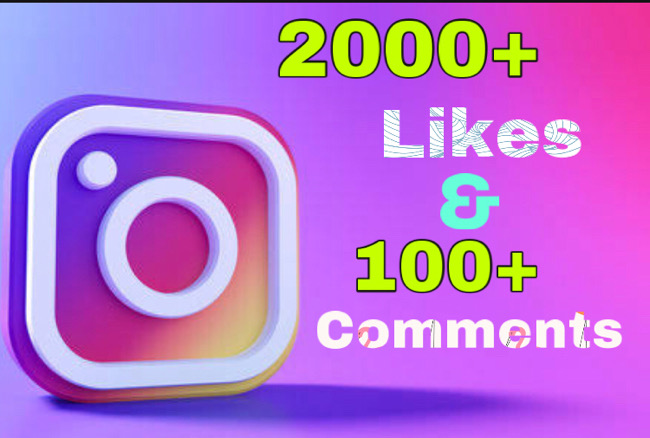 Get 2000+ Likes & 50+ Comments on Instagram Post ! Non drop!