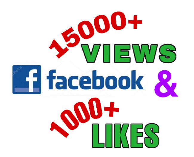 I will add 15000+ Views & 1000+ Likes on Facebook Video post . Non drop!