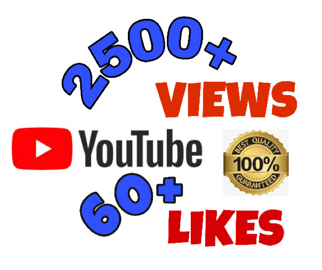 I will add 2500+ Views & 60+ Likes on YouTube post. High Quality.