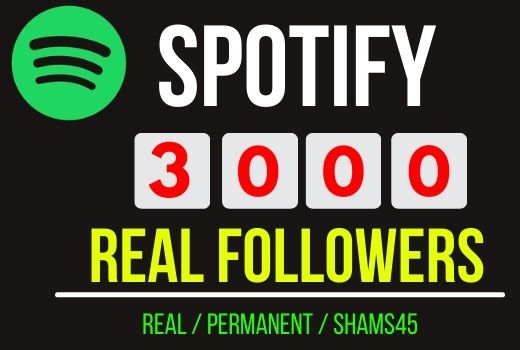 Add Instant 3000+ Spotify Real Followers, Non drop and permanent , Guaranteed service