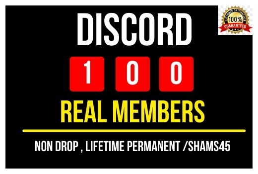 Get 100+ Discord Real member, Lifetime permanent, and Non-drop