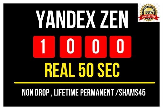 I Will Give 1000+ Yandex Zen ( 50 SEC)