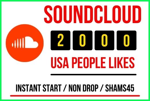 I will give 2000+ Sound Cloud likes Instant, all are real non drop and lifetime permanent