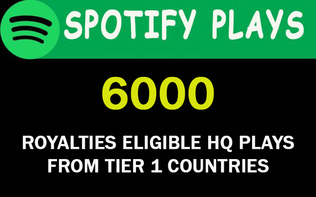6000 Royalties Eligible HQ plays from TIER 1 Countries. USA/CA/EU/AU/NZ/UK.