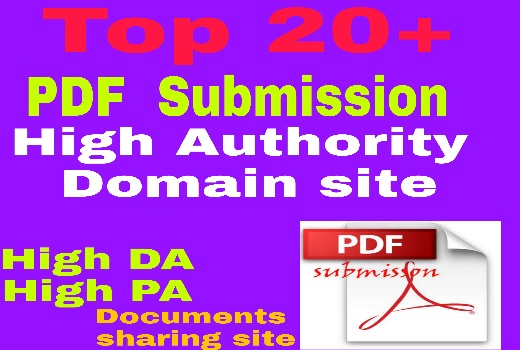 I will do 20 pdf submission on top documents sharing site