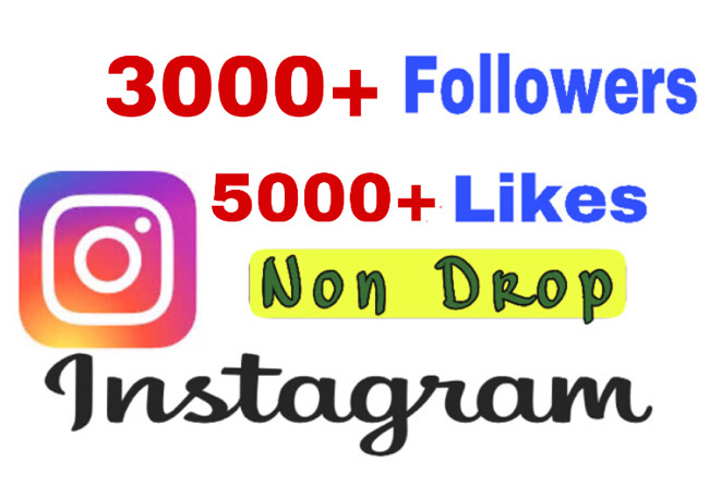 Get Package : 3000+ Followers & 5000+ Likes on Instagram . Non Drop!