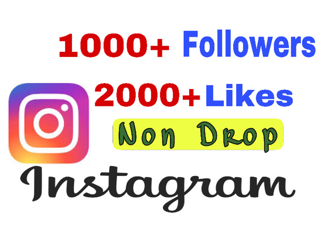 Get Package : 1000+ Followers & 2000+ Likes on Instagram. Non Drop!