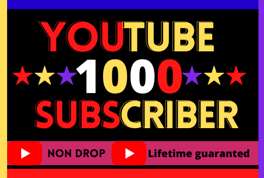 I Will Provide YouTube 1000 Subscribers.Organic, Non-Drop, High Quality, 100% Real And Life Time Guarantee