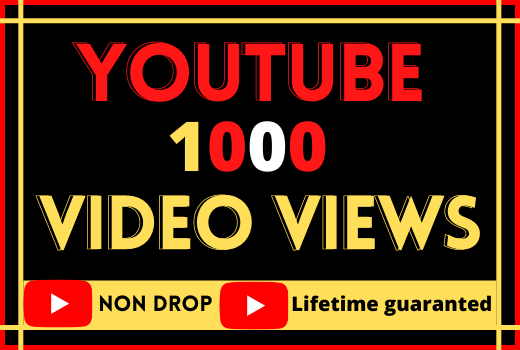 i will do fast youtube video 1000 views. best quality non-drop,organic and life time permanent