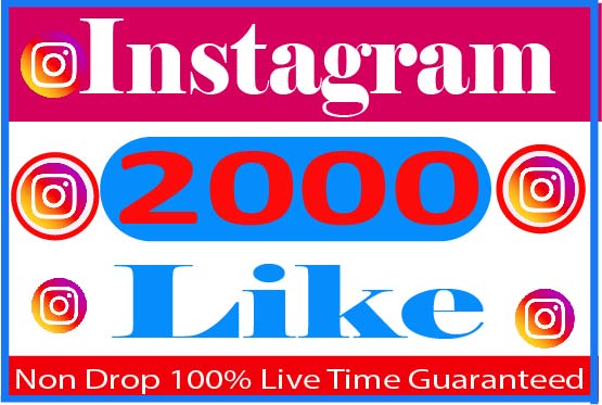 I Need Provide 2000+ Instagram Like Real active User Non Drop And Live Time Guaranteed
