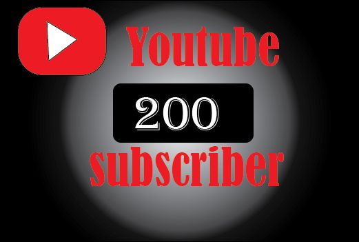 200 youtube subscriber , non drop and 100% real
