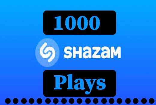 1000+ Shazam plays,Non drop and 100% guaranteed